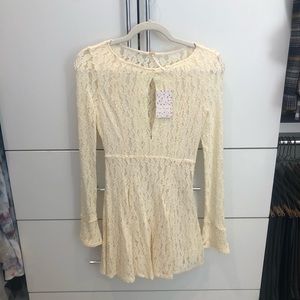 Free People Ivory Lace Dress